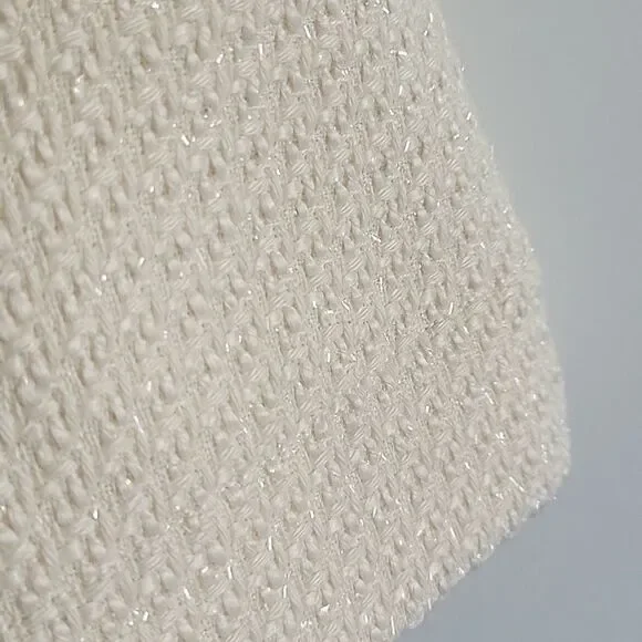 Guess button belted tweed shorts # tweed #fall # spring # light beige - Picture 3 of 11